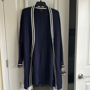 TRUTH by Republic Navy Blue Striped Women's Sweater